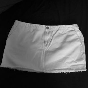 HURLEY white denim skirt